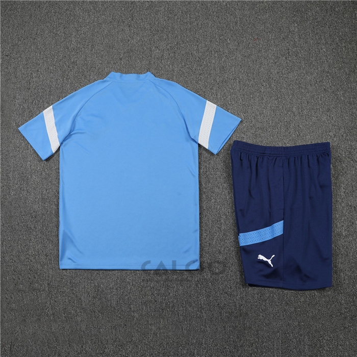 Tuta da Track Manchester City Manica Corta 2022-2023 Blu - Pantaloncini